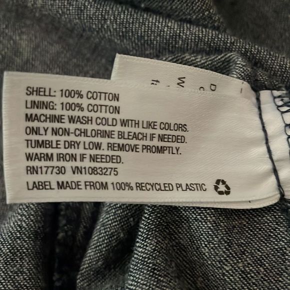 Vintage Thread 100% cotton comfy casual denim midi relaxed fit embroidered daisy - Picture 4 of 4